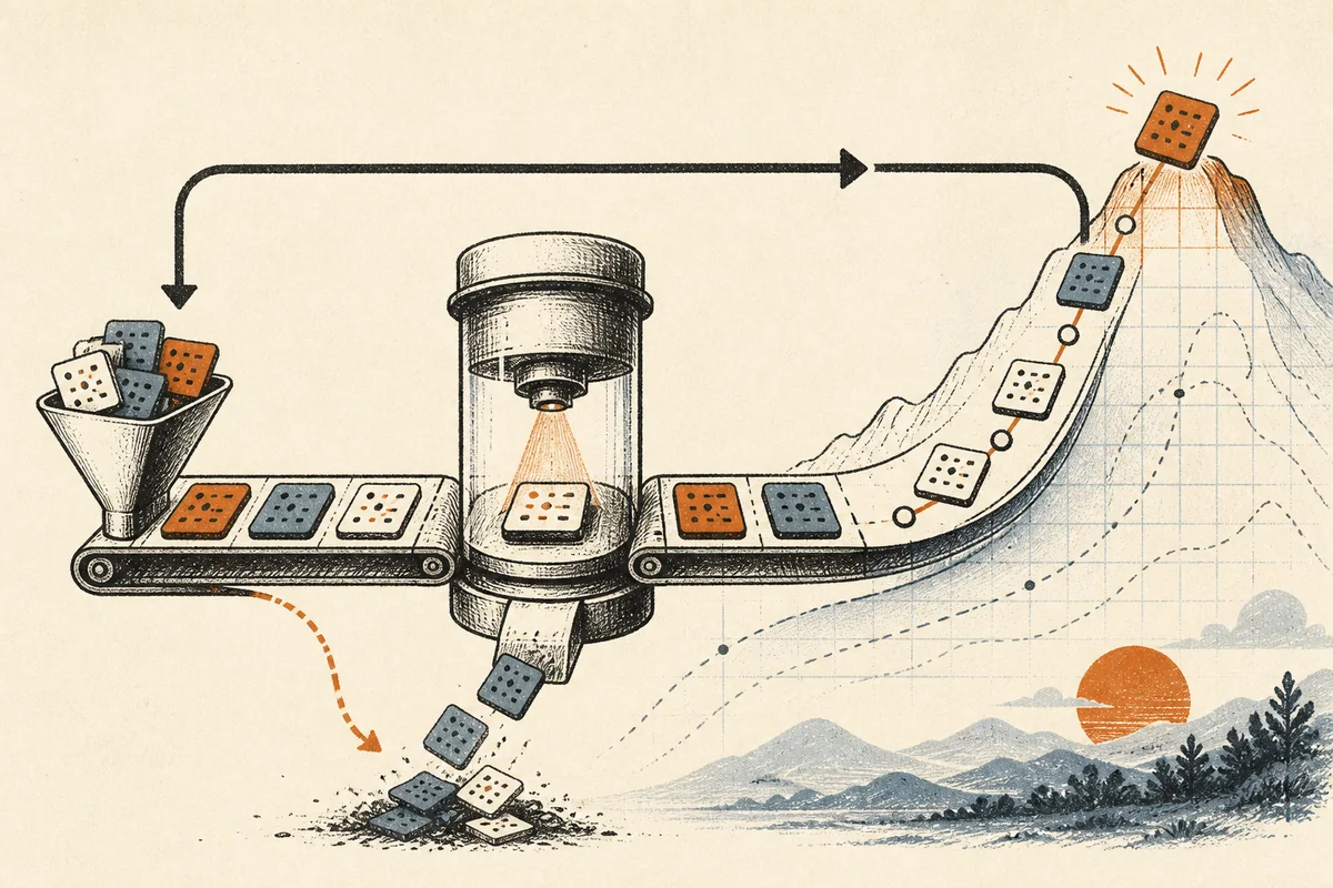 AI-generated editorial illustration for “Karpathy's autoresearch, and its loop for parameter optimization”