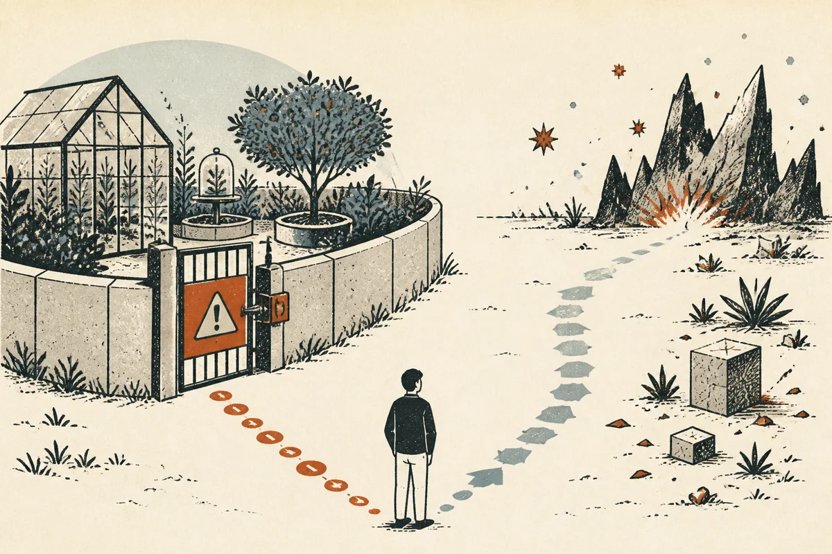 AI-generated editorial illustration for “When skipping Claude Code permission prompts is safe, and when it is not”