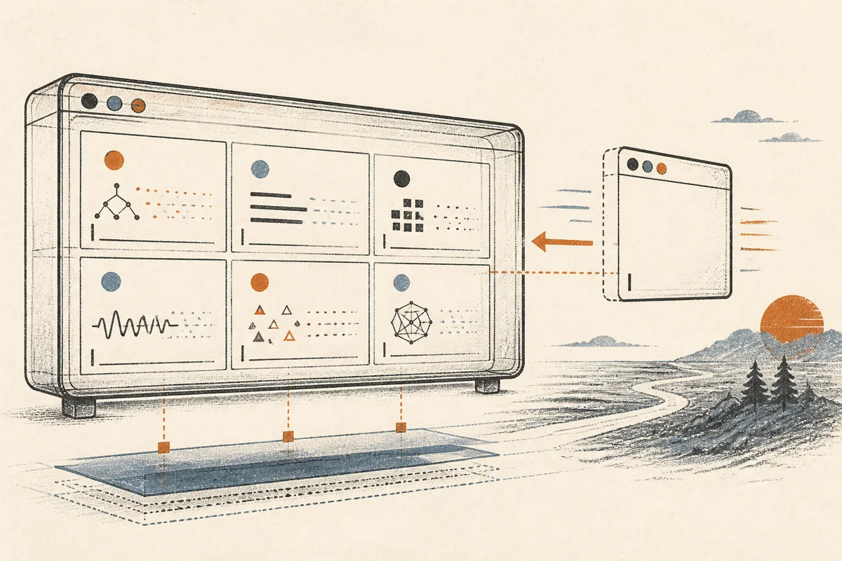 AI-generated editorial illustration for “tmux as a transparent orchestrator for long agent sessions”